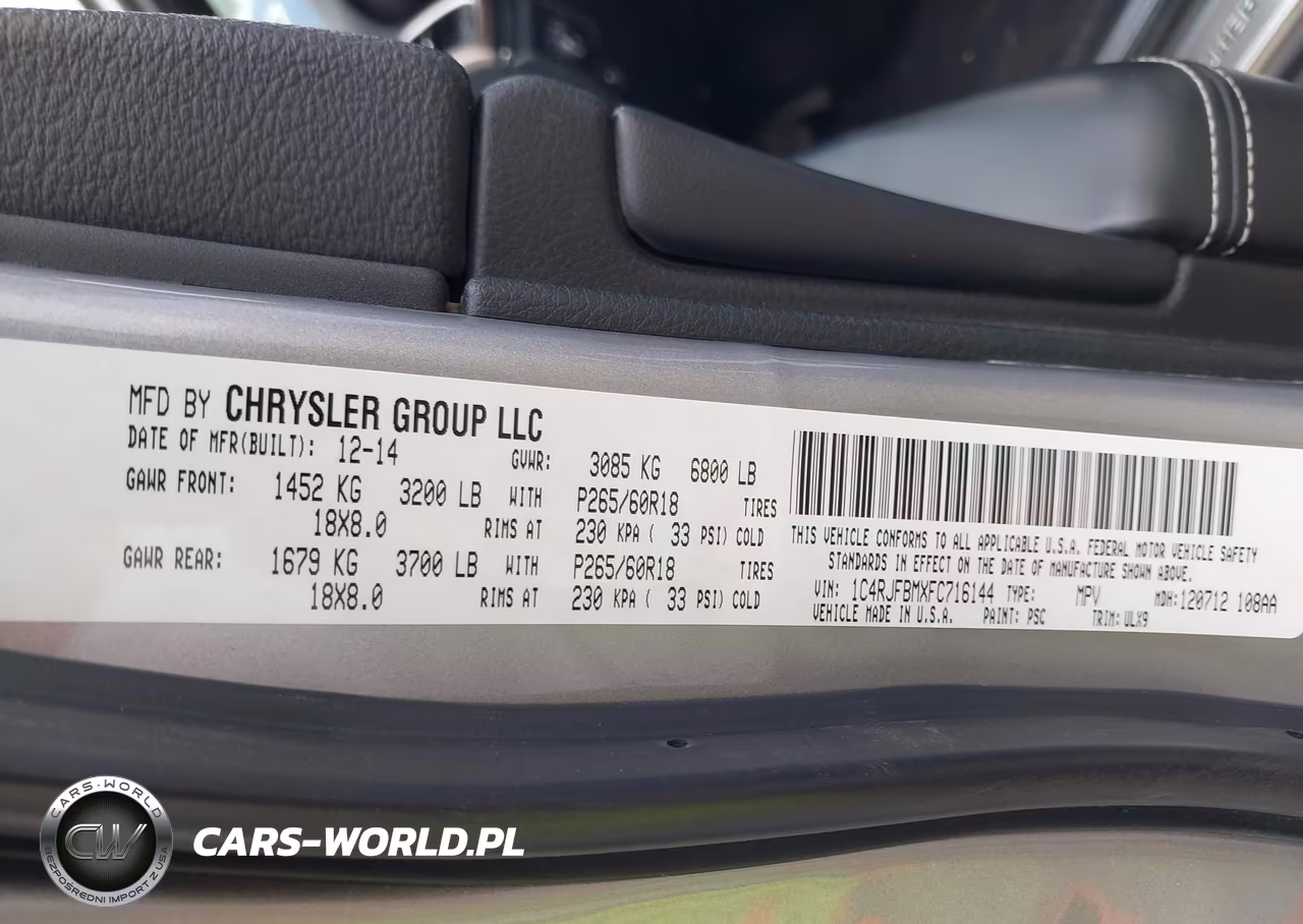 2015 Jeep Grand Cherokee Limited VIN:1C4RJFBMXFC716144 - 9