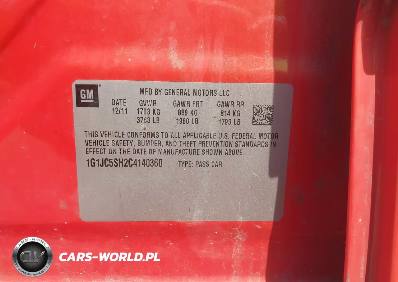 2012 Chevrolet Sonic 2Lt VIN:1G1JC5SH2C4140360 - 9