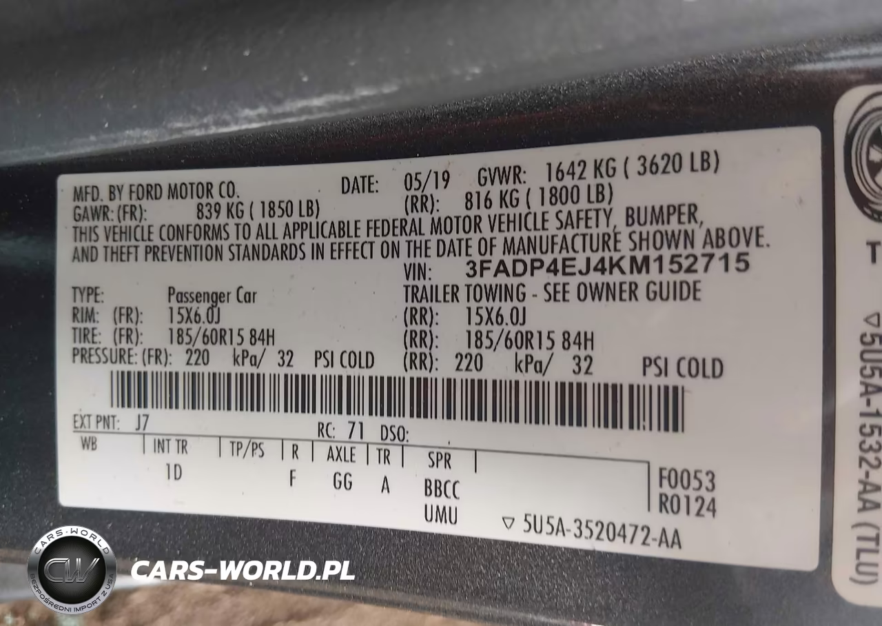 2019 Ford Fiesta Se VIN:3FADP4EJ4KM152715 - 9