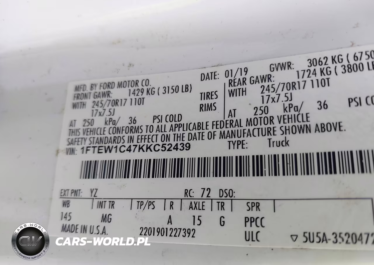2019 Ford F-150 Xlt VIN:1FTEW1C47KKC52439 - 9