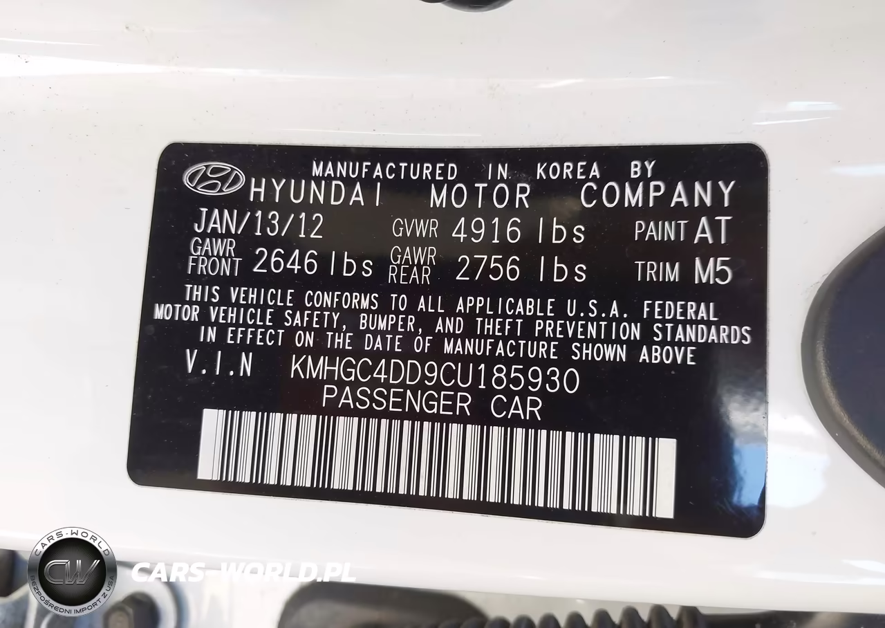 2012 Hyundai Genesis 3.8 VIN:KMHGC4DD9CU185930 - 9