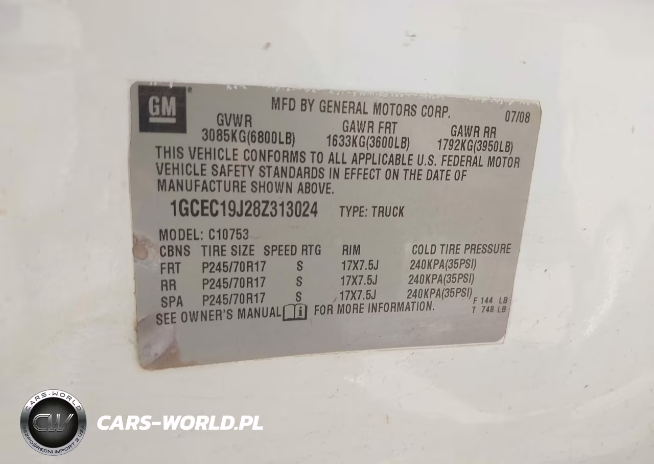 2008 Chevrolet Silverado 1500 Lt1 VIN:1GCEC19J28Z313024 - 9