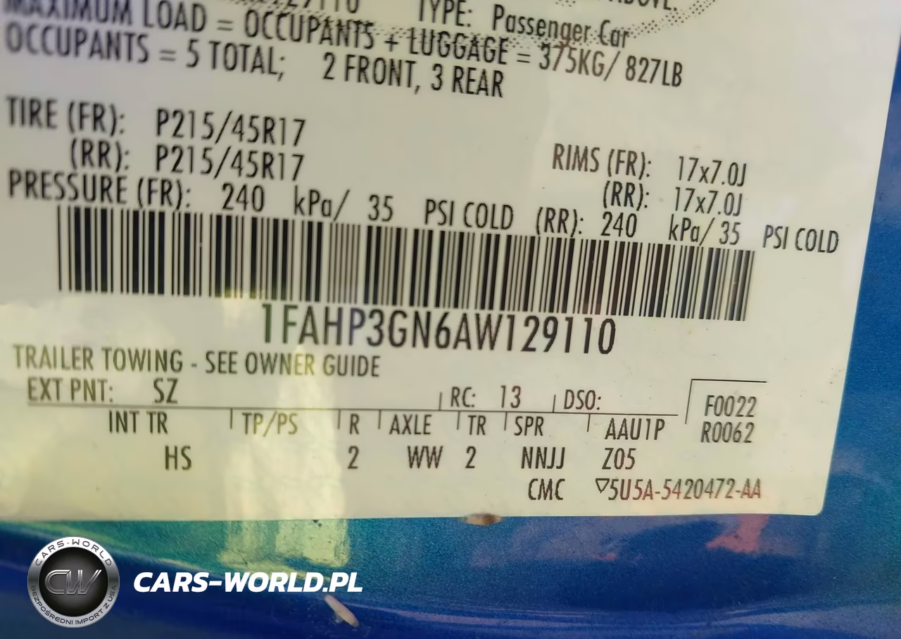 2010 Ford Focus Ses VIN:1FAHP3GN6AW129110 - 9