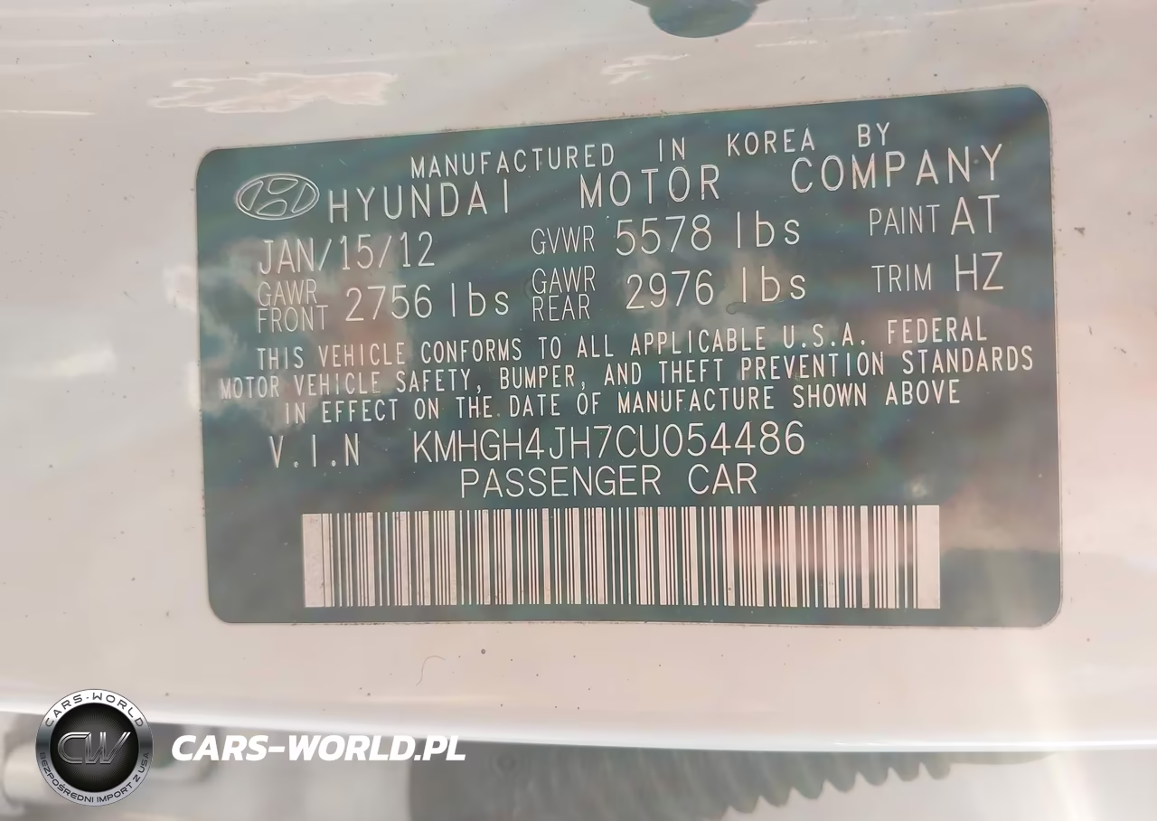2012 Hyundai Equus Signature VIN:KMHGH4JH7CU054486 - 9