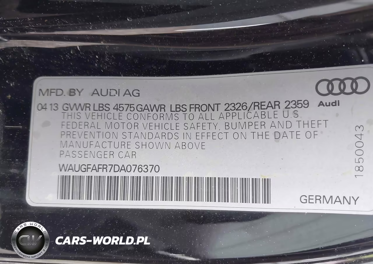 2013 Audi A5 2.0T Premium VIN:WAUGFAFR7DA076370 - 9