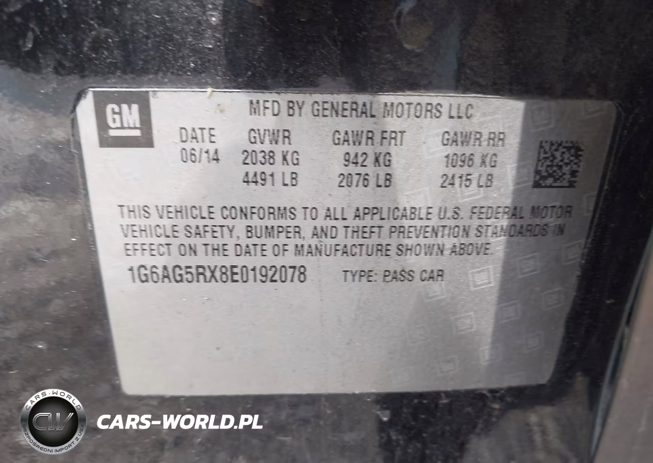 2014 Cadillac Ats Standard VIN:1G6AG5RX8E0192078 - 9