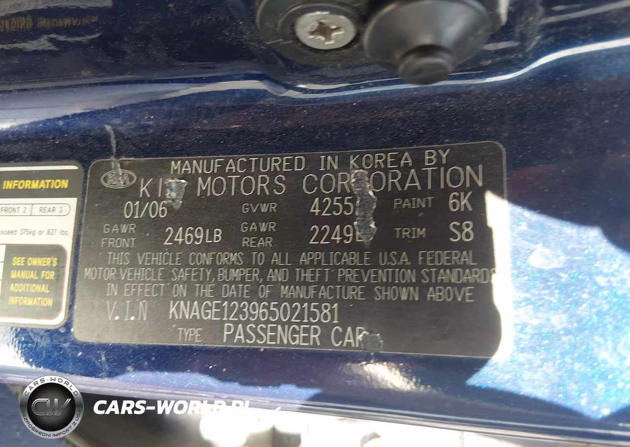 2006 Kia Optima Ex (New)-Lx (New) VIN:KNAGE123965021581 - 9