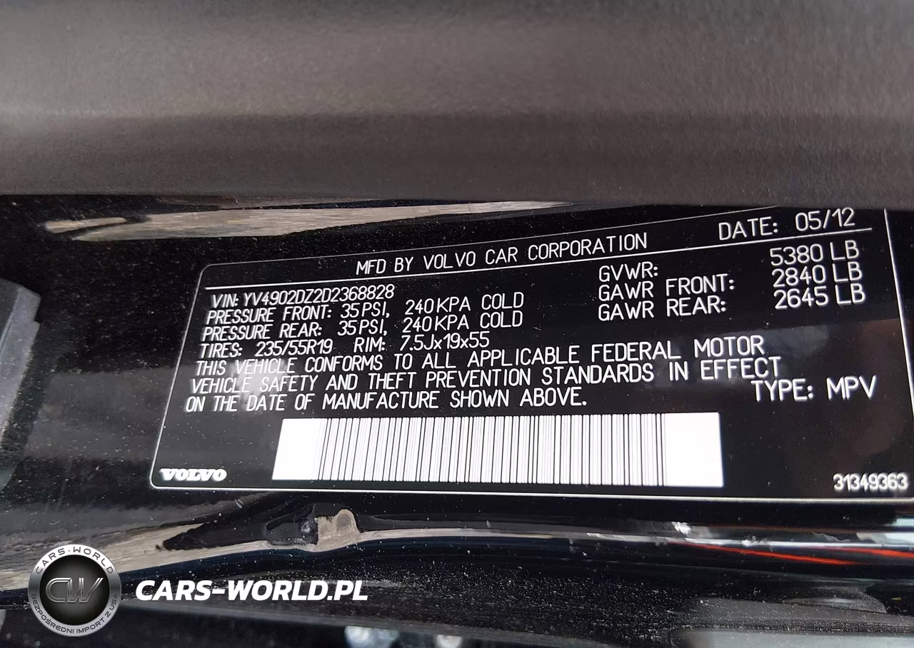 2013 Volvo Xc60 T6 VIN:YV4902DZ2D2368828 - 9