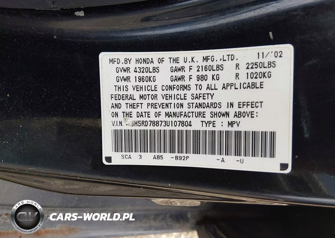 2003 Honda Cr-V Ex VIN:SHSRD78873U107804 - 9