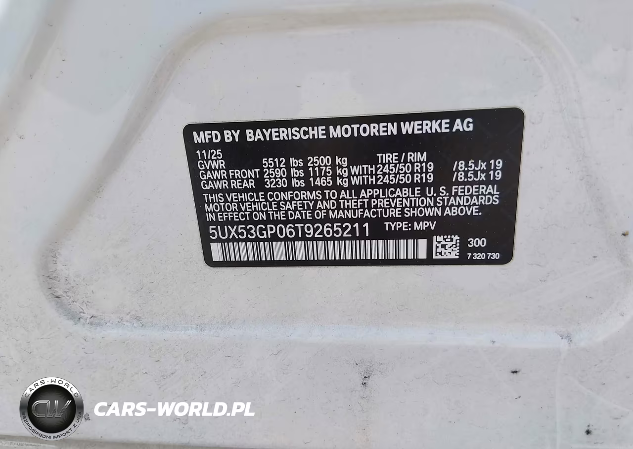 2026 BMW X3 30 xDrive VIN:5UX53GP06T9265211 - 9