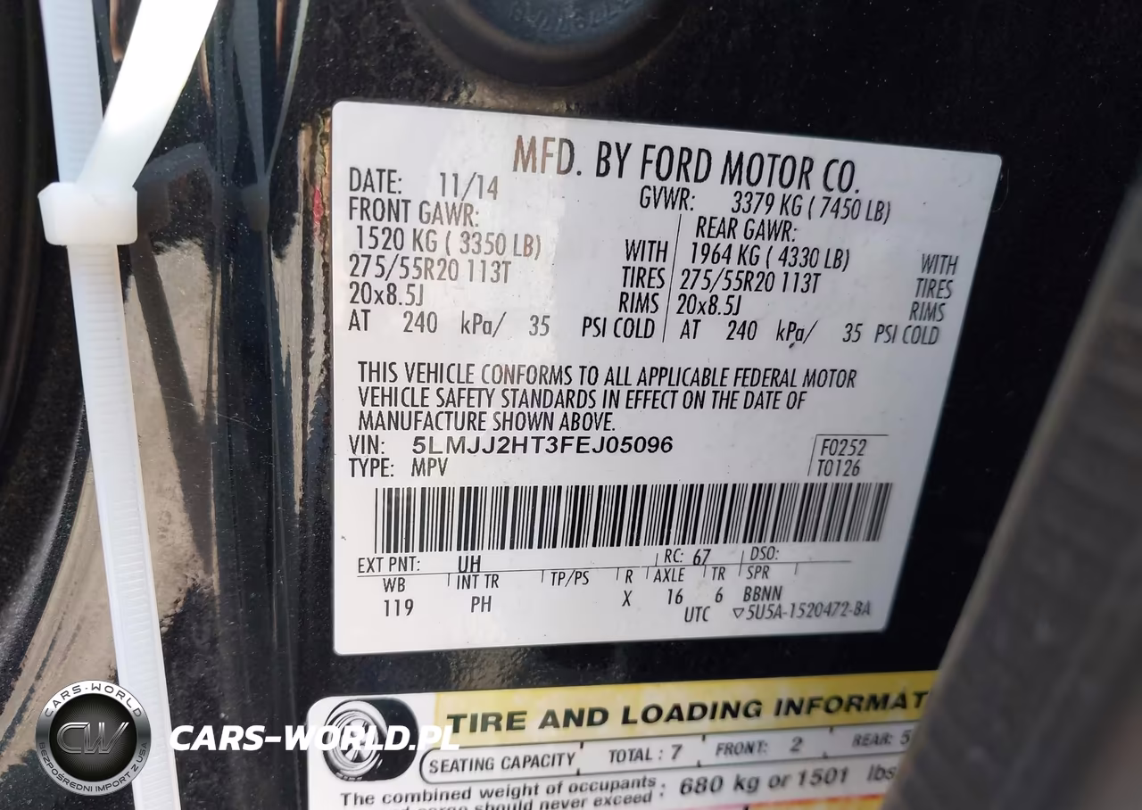2015 Lincoln Navigator VIN:5LMJJ2HT3FEJ05096 - 9