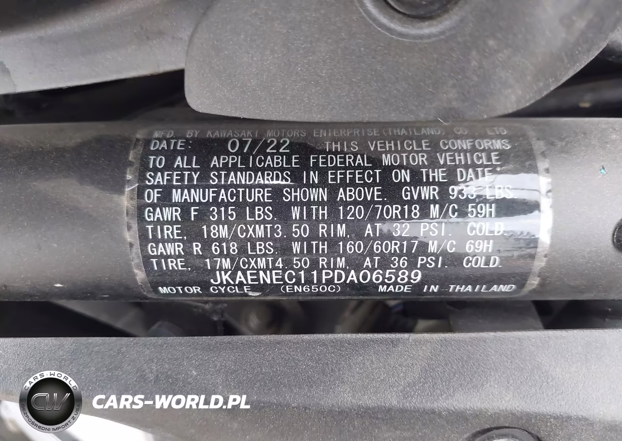 2023 Kawasaki En650 C VIN:JKAENEC11PDA06589 - 10