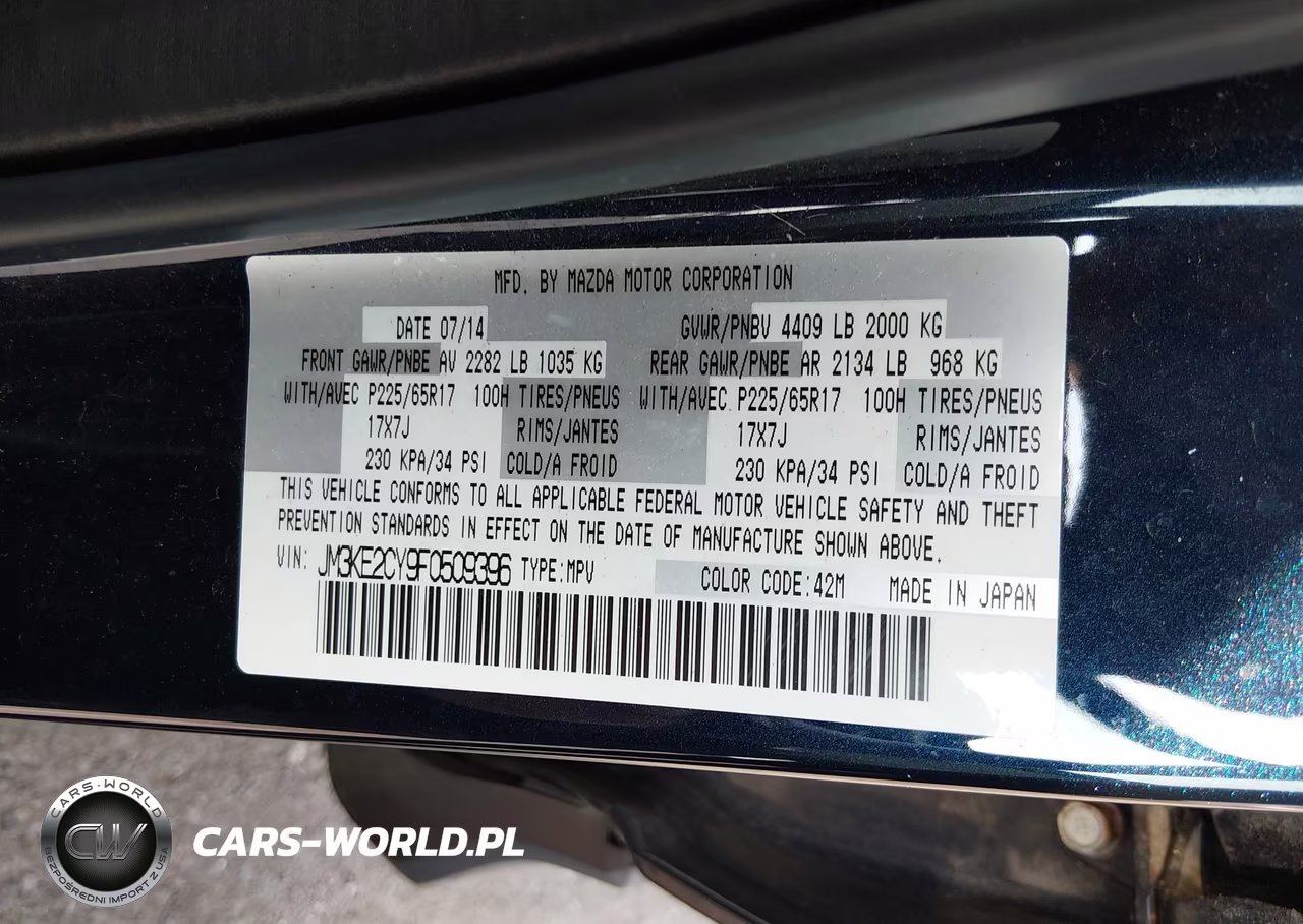 2015 Mazda Cx-5 Touring VIN:JM3KE2CY9F0509396 - 9
