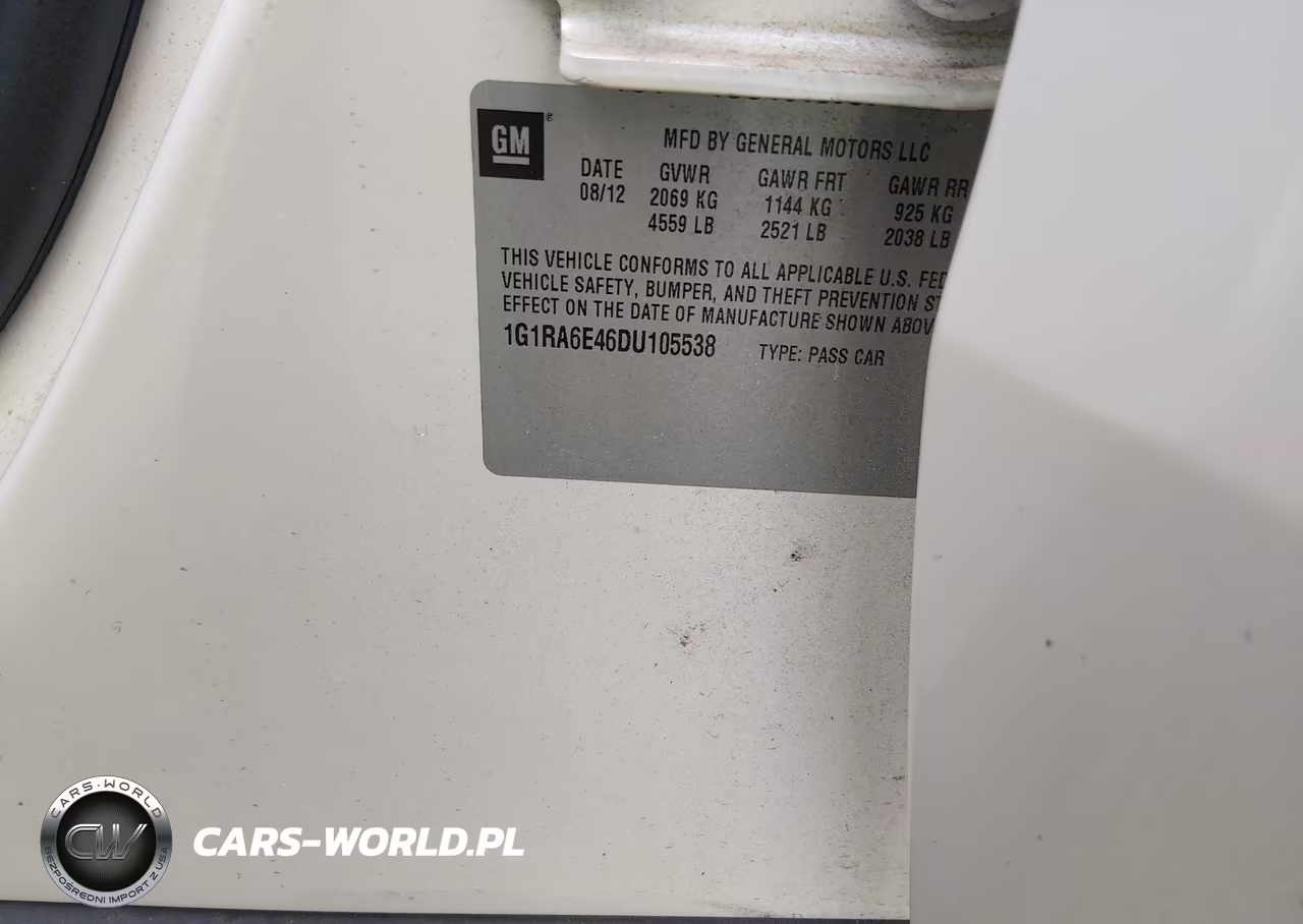2013 Chevrolet Volt VIN:1G1RA6E46DU105538 - 9
