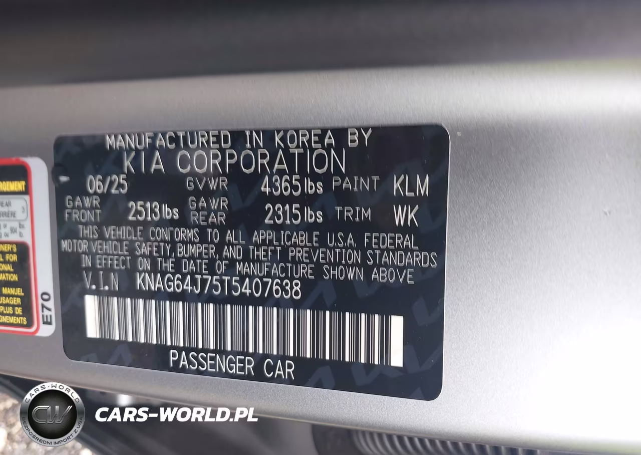 2026 Kia K5 Gt-Line Fwd VIN:KNAG64J75T5407638 - 9