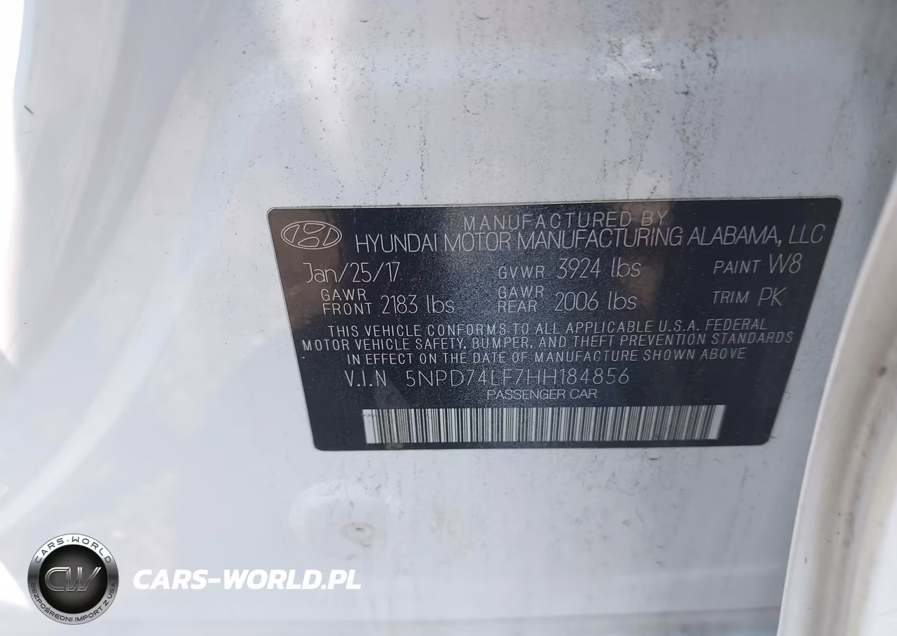 2017 Hyundai Elantra Se VIN:5NPD74LF7HH184856 - 9