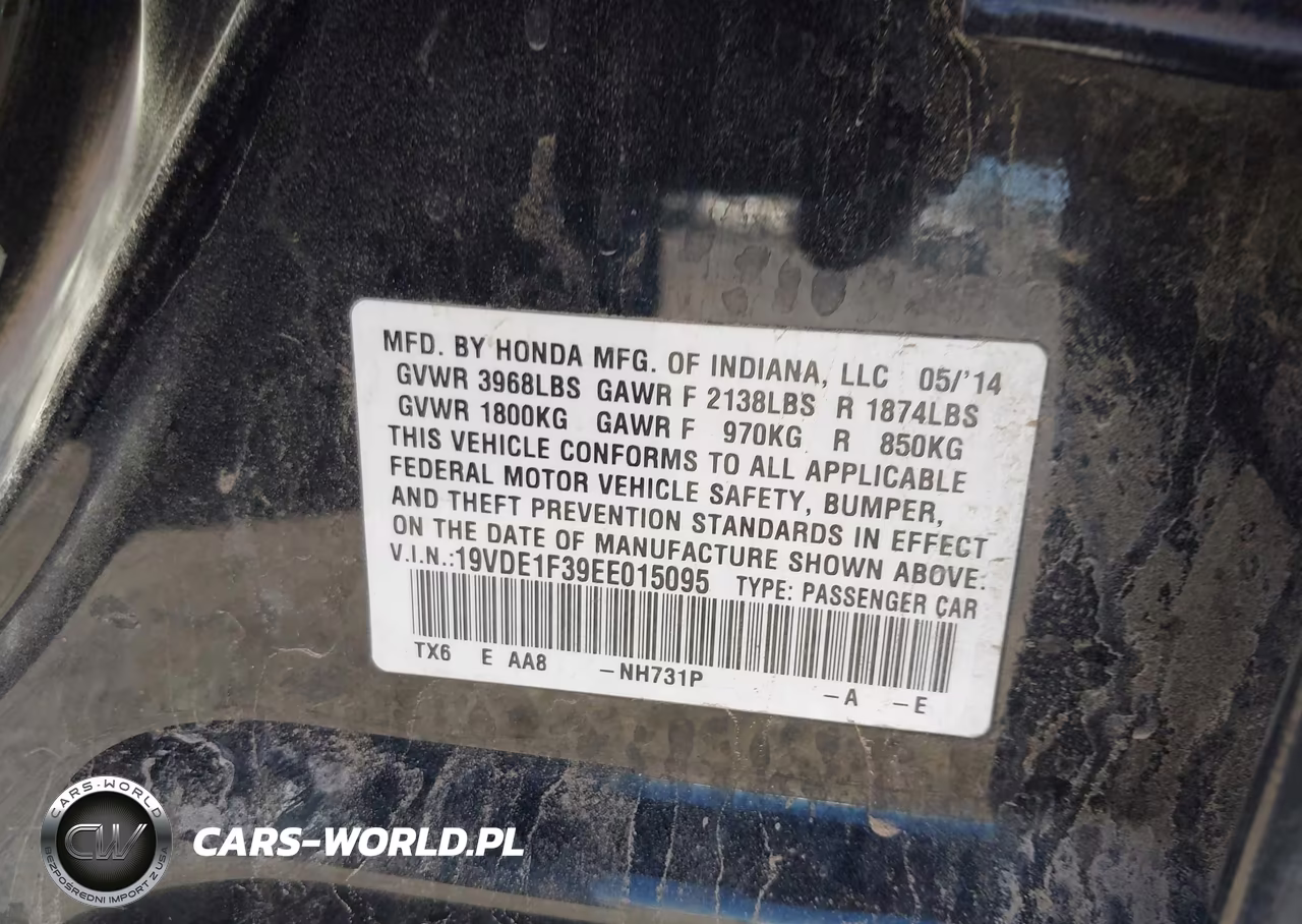 2014 Acura Ilx 2.0L VIN:19VDE1F39EE015095 - 9