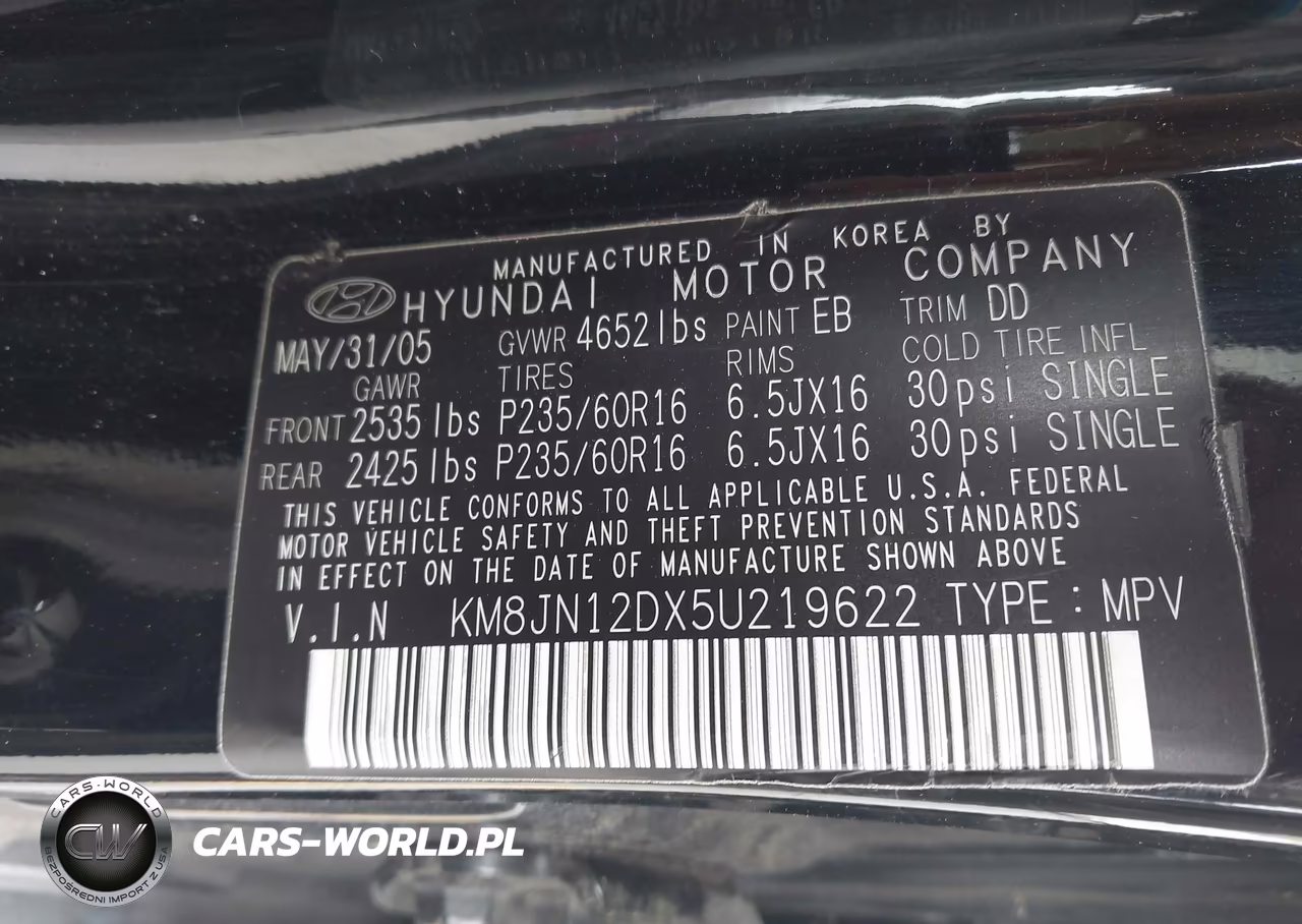 2005 Hyundai Tucson Gls-Lx VIN:KM8JN12DX5U219622 - 9