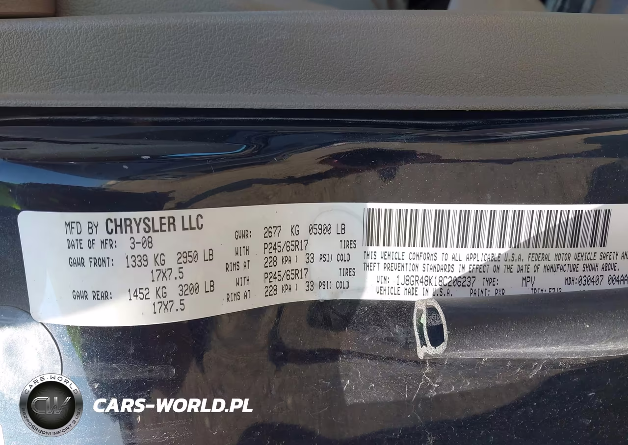 2008 Jeep Grand Cherokee Laredo VIN:1J8GR48K18C206237 - 9