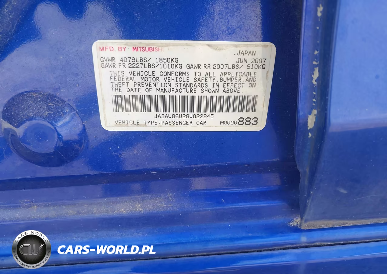 2008 Mitsubishi Lancer Gts VIN:JA3AU86U28U022845 - 9
