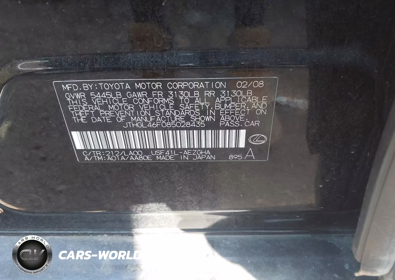 2008 Lexus Ls 460 L VIN:JTHGL46F085028435 - 9
