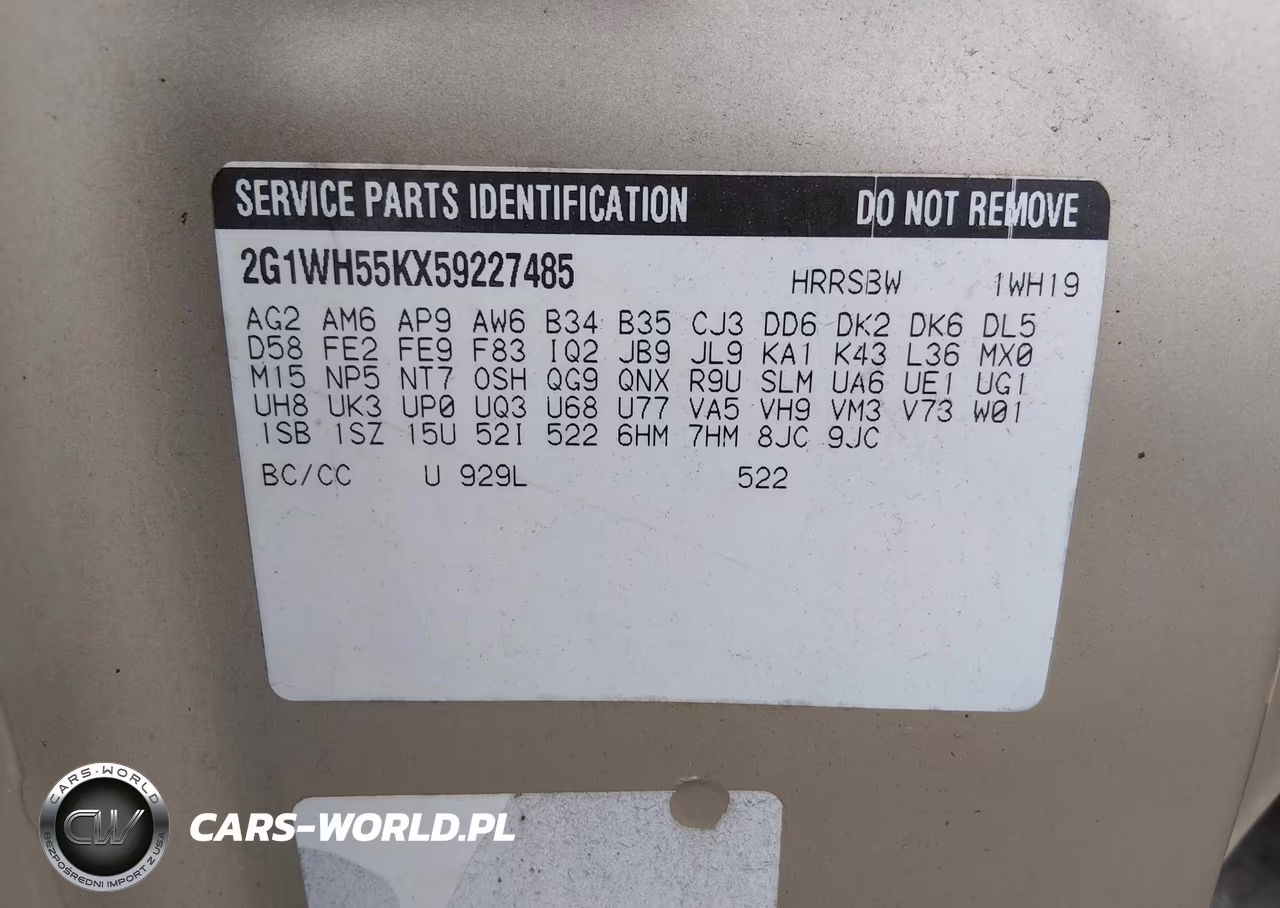 2005 Chevrolet Impala Ls VIN:2G1WH55KX59227485 - 9