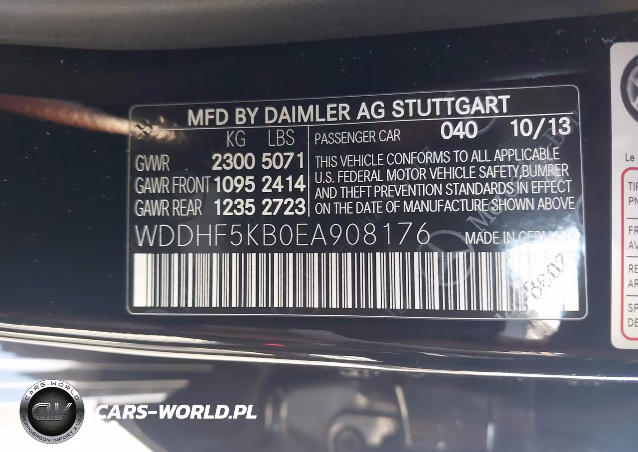 2014 Mercedes-Benz E 350 VIN:WDDHF5KB0EA908176 - 9