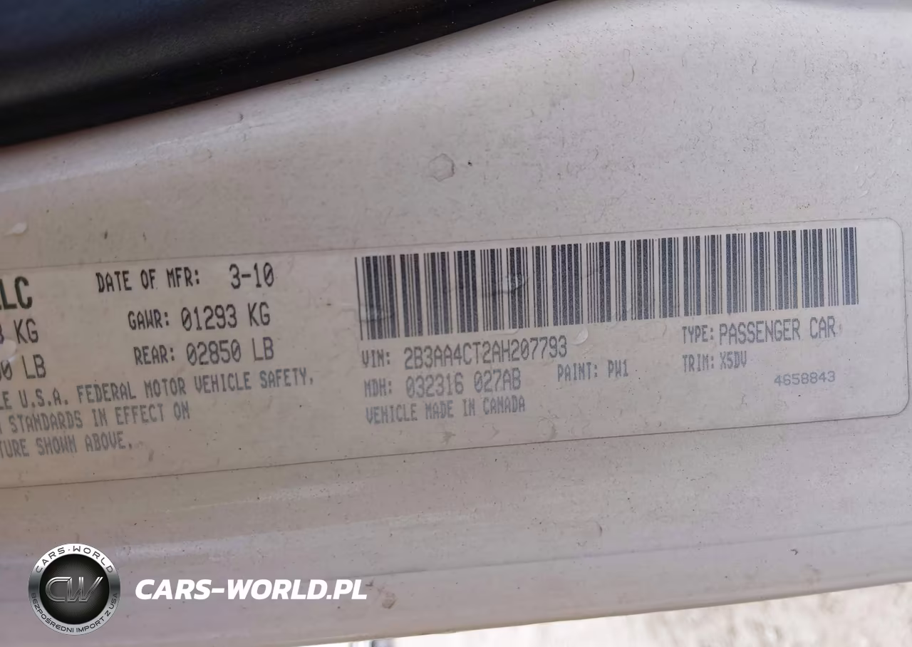 2010 Dodge Charger VIN:2B3AA4CT2AH207793 - 9