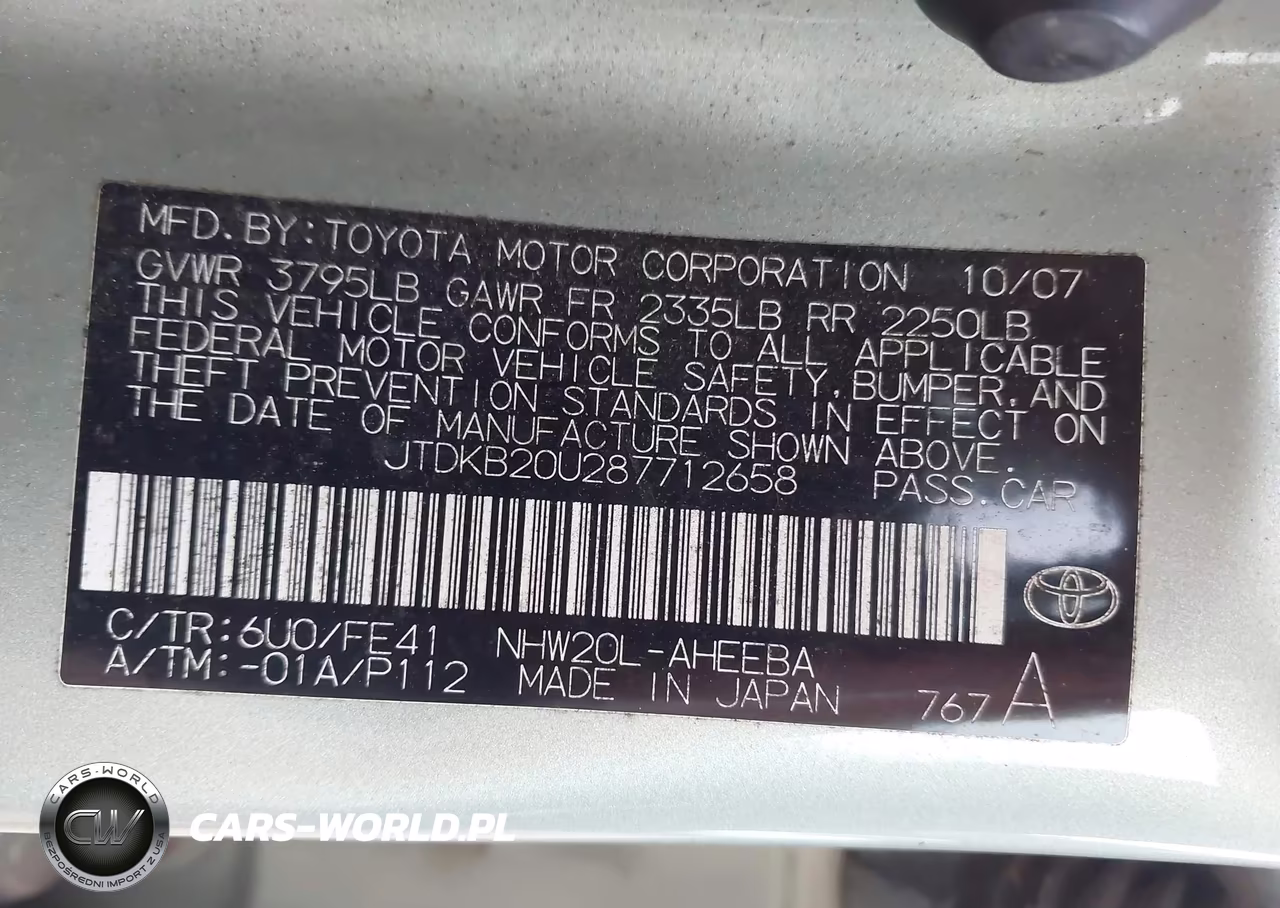2008 Toyota Prius VIN:JTDKB20U287712658 - 9