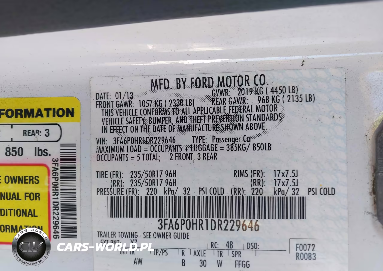 2013 Ford Fusion Se VIN:3FA6P0HR1DR229646 - 9