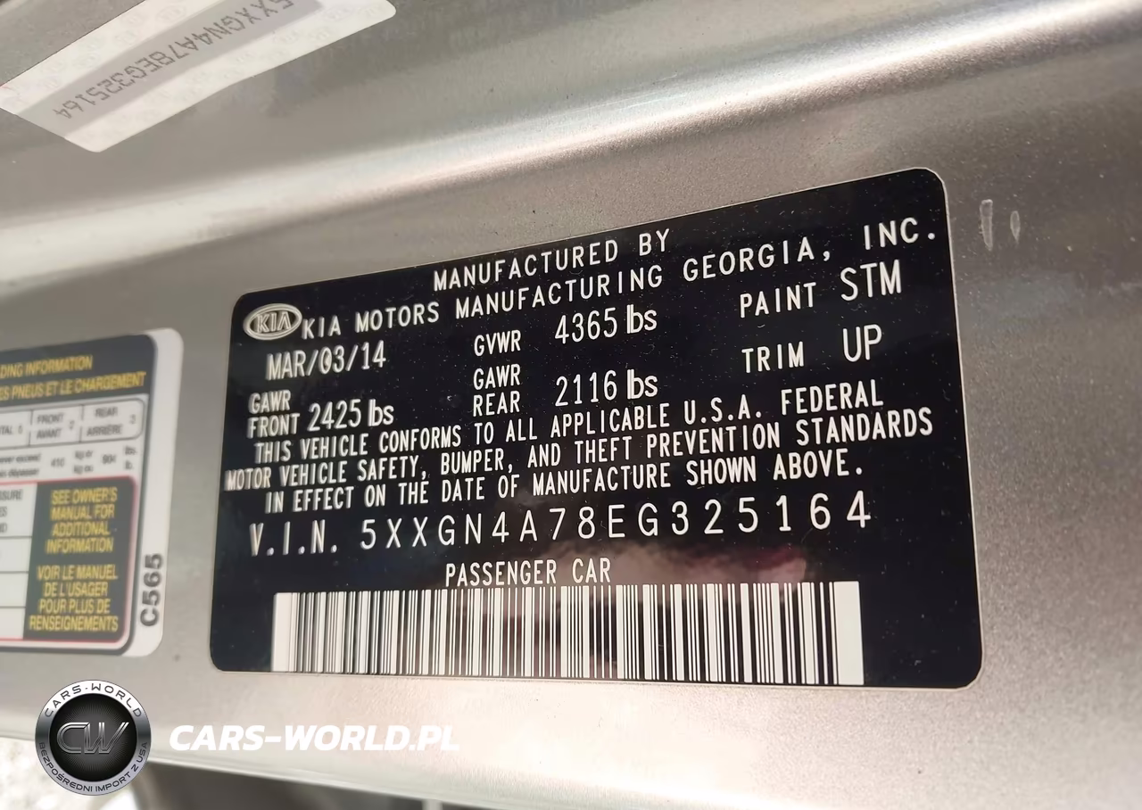 2014 Kia Optima Ex VIN:5XXGN4A78EG325164 - 9