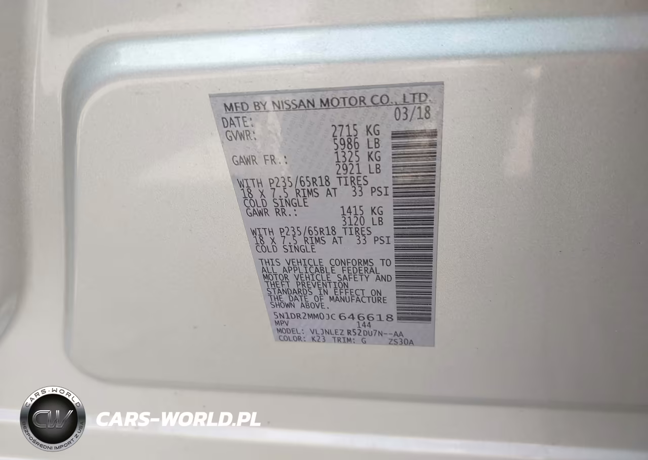 2018 Nissan Pathfinder Sv VIN:5N1DR2MM0JC646618 - 9