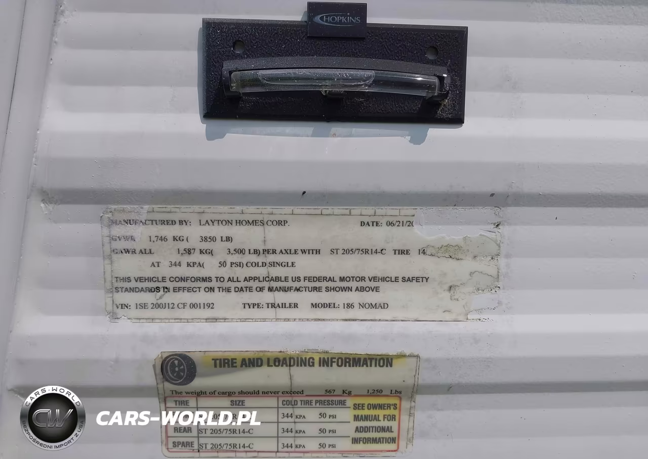 2019 Skyline Trailer VIN:1SE200J12CF001192 - 9