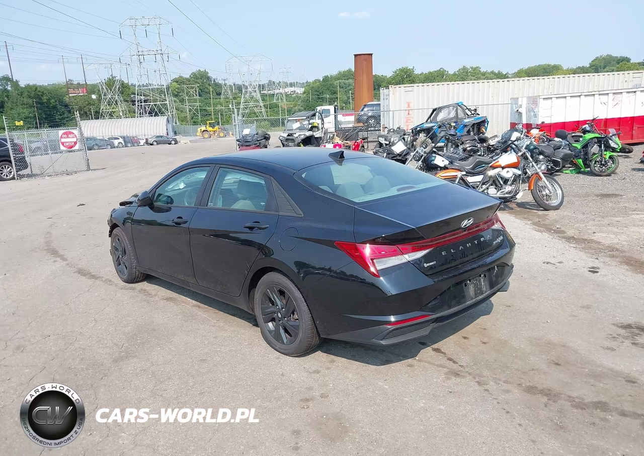 2023 Hyundai Elantra Hybrid Blue VIN:KMHLM4AJ0PU043199 - 3