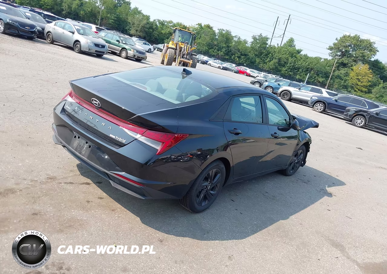 2023 Hyundai Elantra Hybrid Blue VIN:KMHLM4AJ0PU043199 - 4