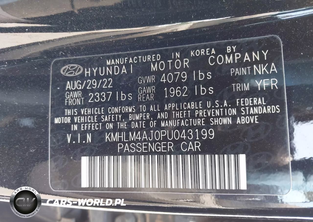 2023 Hyundai Elantra Hybrid Blue VIN:KMHLM4AJ0PU043199 - 9