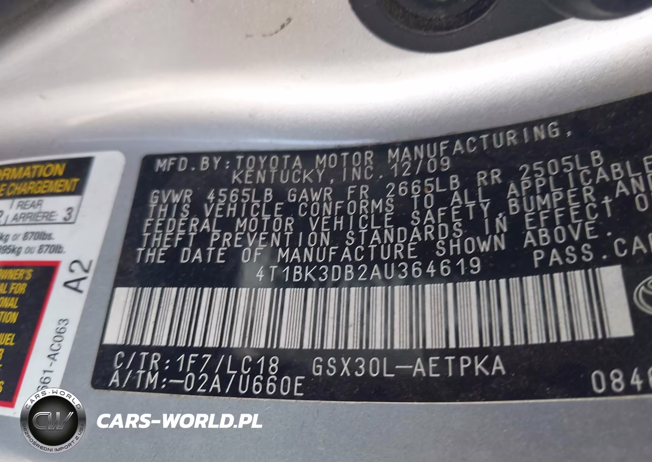2010 Toyota Avalon Limited VIN:4T1BK3DB2AU364619 - 9