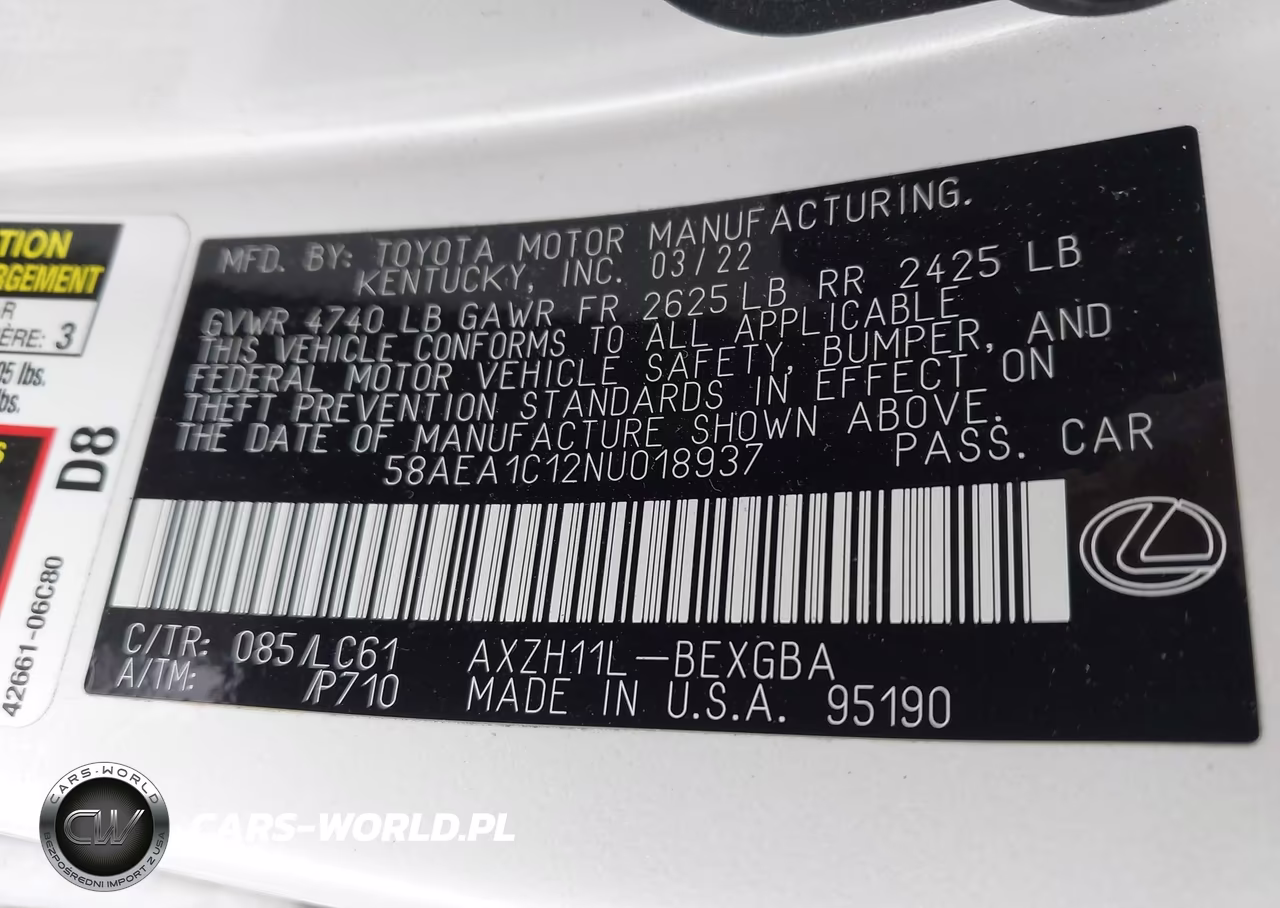 2022 Lexus Es 300H Luxury VIN:58AEA1C12NU018937 - 9