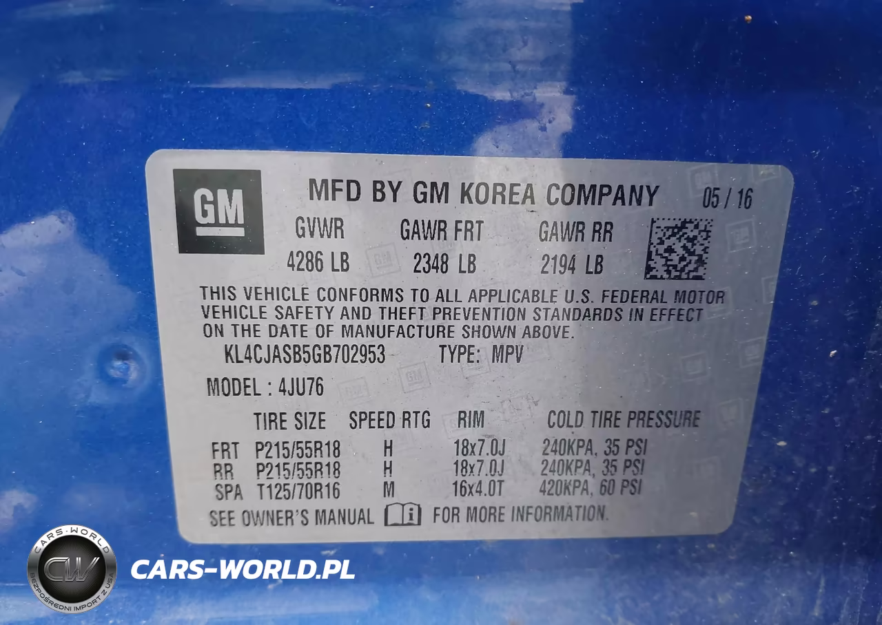 2016 Buick Encore VIN:KL4CJASB5GB702953 - 9