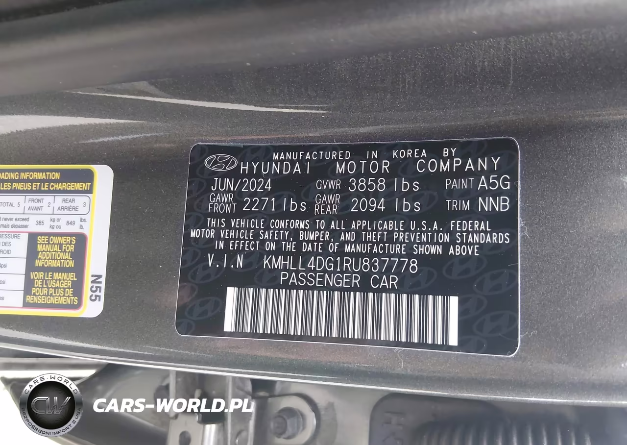2024 Hyundai Elantra Se VIN:KMHLL4DG1RU837778 - 9