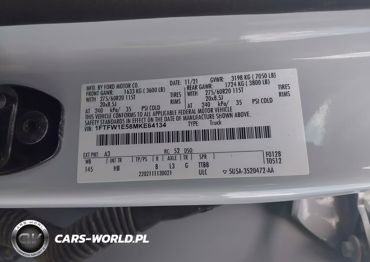 2021 Ford F-150 Lariat VIN:1FTFW1E58MKE64134 - 9