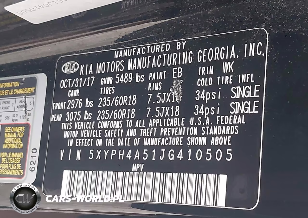 2018 Kia Sorento 3.3L Ex VIN:5XYPH4A51JG410505 - 9