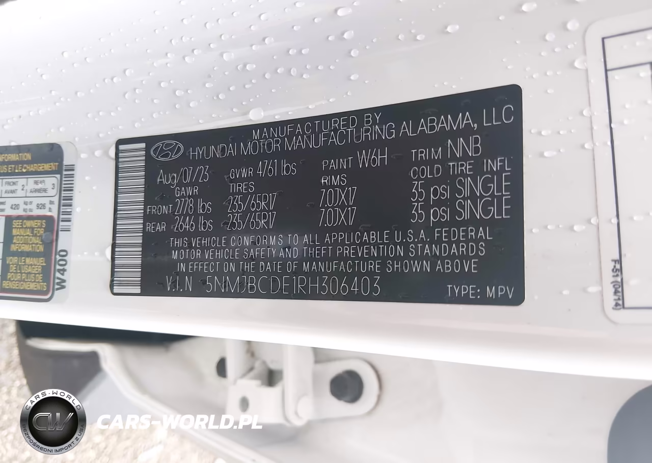 2024 Hyundai Tucson Sel VIN:5NMJBCDE1RH306403 - 9