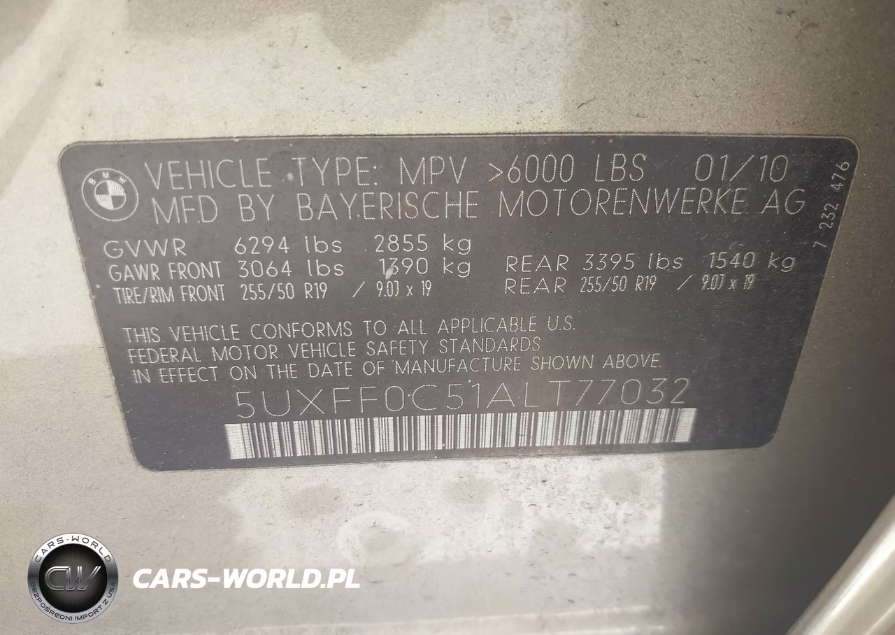 2010 BMW X5 xDrive35D VIN:5UXFF0C51ALT77032 - 9