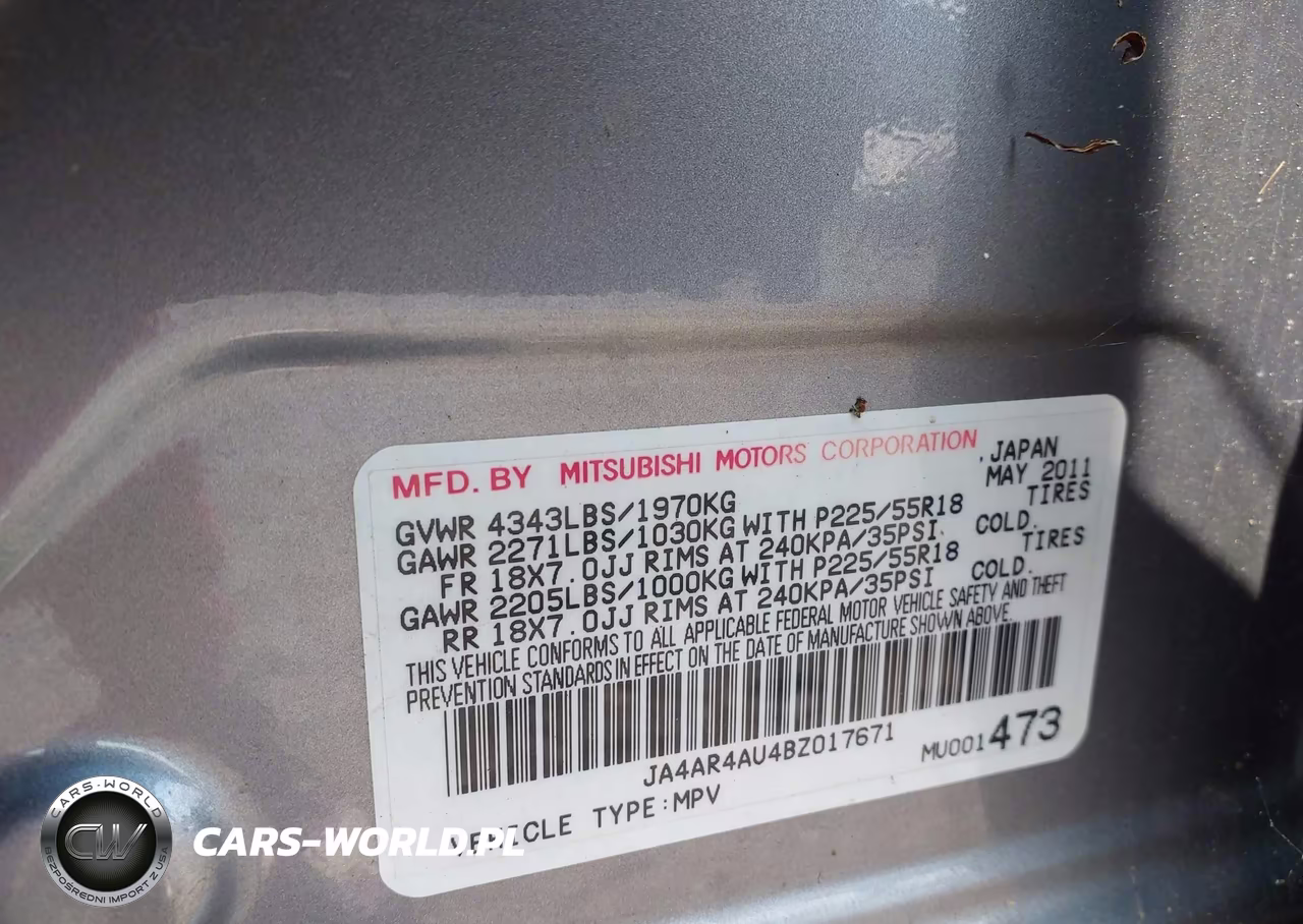 2011 Mitsubishi Outlander Sport Se VIN:JA4AR4AU4BZ017671 - 9