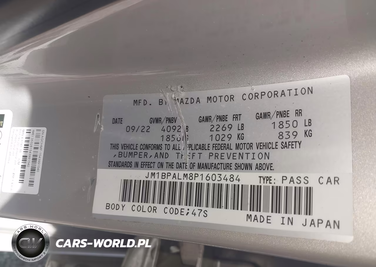 2023 Mazda Mazda3 2.5 S Preferred VIN:JM1BPALM8P1603484 - 9