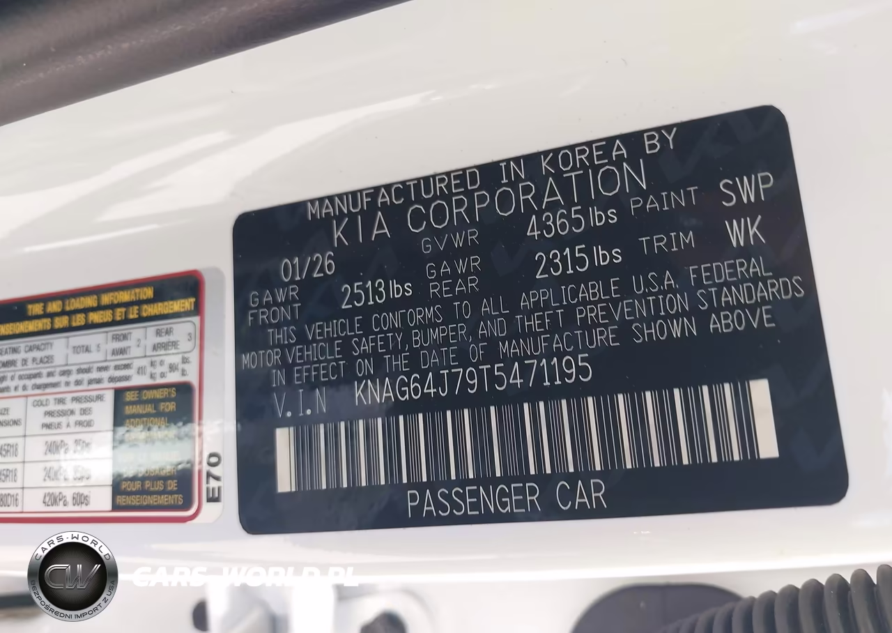 2026 Kia K5 Gt-Line Fwd VIN:KNAG64J79T5471195 - 9