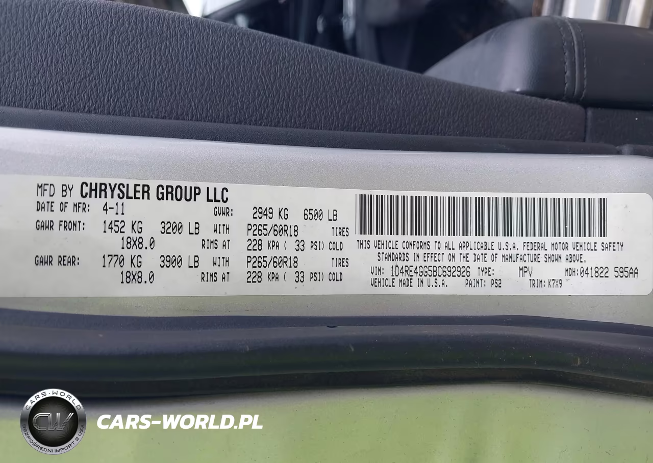 2011 Dodge Durango Crew VIN:1D4RE4GG5BC692926 - 9