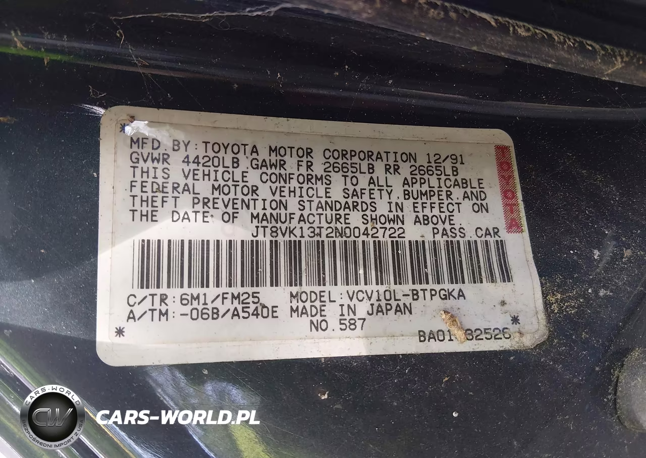 1992 Lexus Es 300 VIN:JT8VK13T2N0042722 - 9