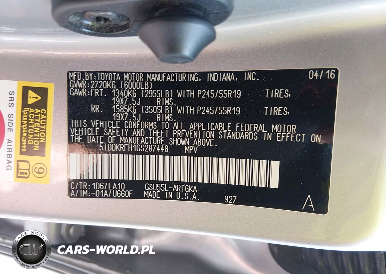 2016 Toyota Highlander Limited Platinum V6 VIN:5TDDKRFH1GS287448 - 9